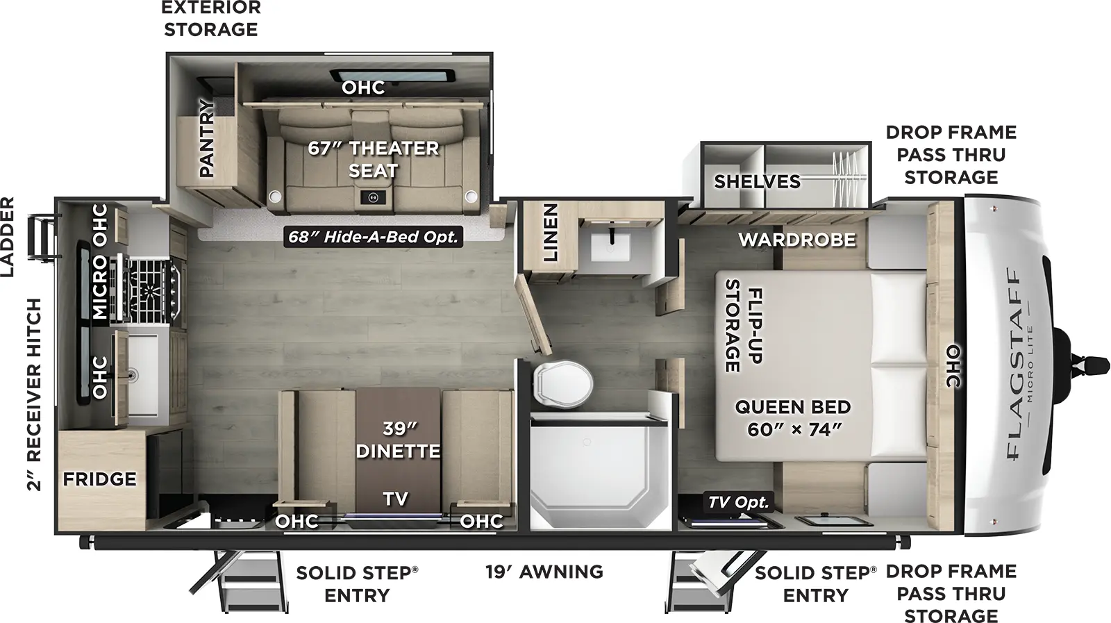Flagstaff Micro Lite 25SRK Floorplan
